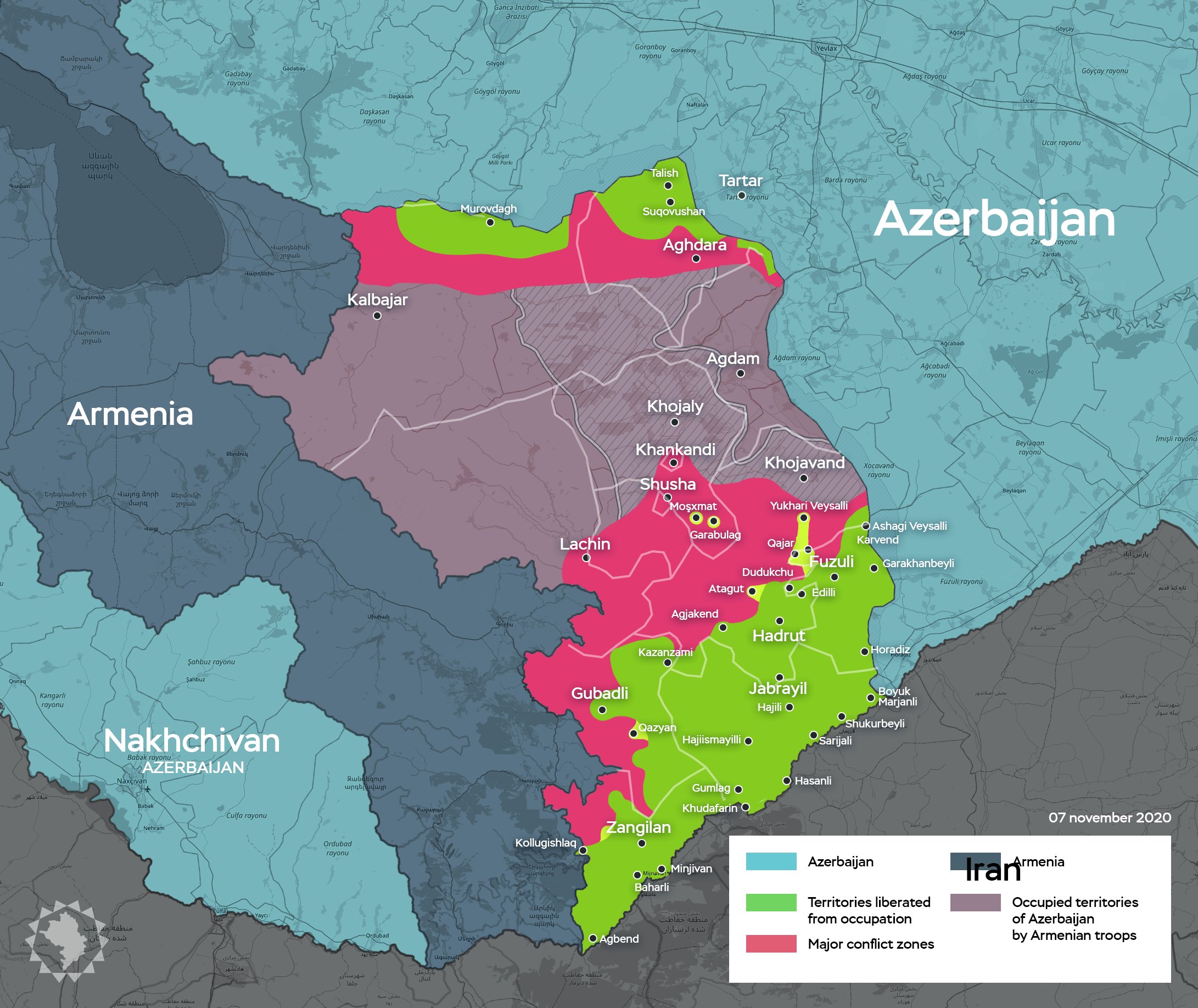 Armenian attacks continued during the night of November 7th